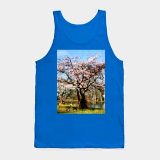 Spring - Geese Under Flowering Tree Tank Top